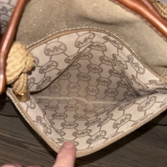 Michael Michael Kors Red Leather Tote with Black Accents - Picture 10 of 11